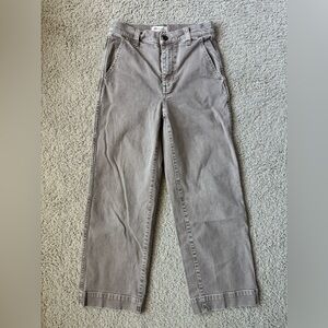 Madewell The Perfect Vintage Wide Leg Pant Denim in Gray/Brown Women’s Size 25